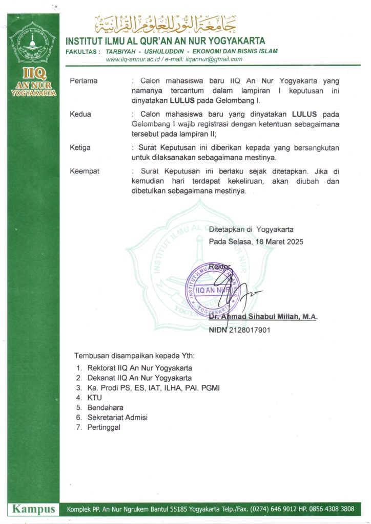 SK GEL 1 KOMPLIT 2025 2026 page 0002 - Hasil Seleksi PMB Tahun Akademik 2025/2026 Gelombang I